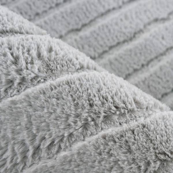 Kurzflor-Teppich Waves Grau - 160 x 230 cm