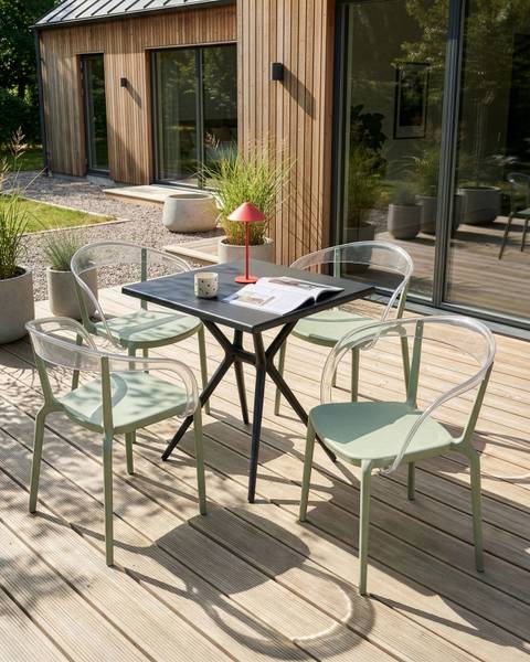 Chaise de jardin MALEVIZI Vert - Vert clair - Transparent
