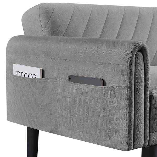 Schlafsofa ARF47 Grau - 202 x 71 x 82 cm