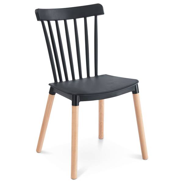 Esszimmerstuhl RAVI (4er-Set) Schwarz