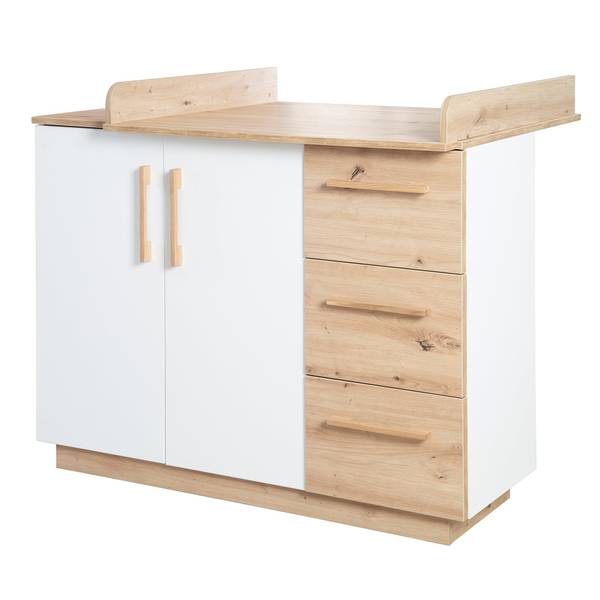Wickelkommode Lion Weiß - Holzwerkstoff - 118 x 103 x 79 cm