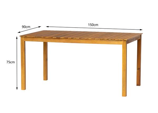 Esstisch ALICANTE Braun - Massivholz - 150 x 75 x 90 cm