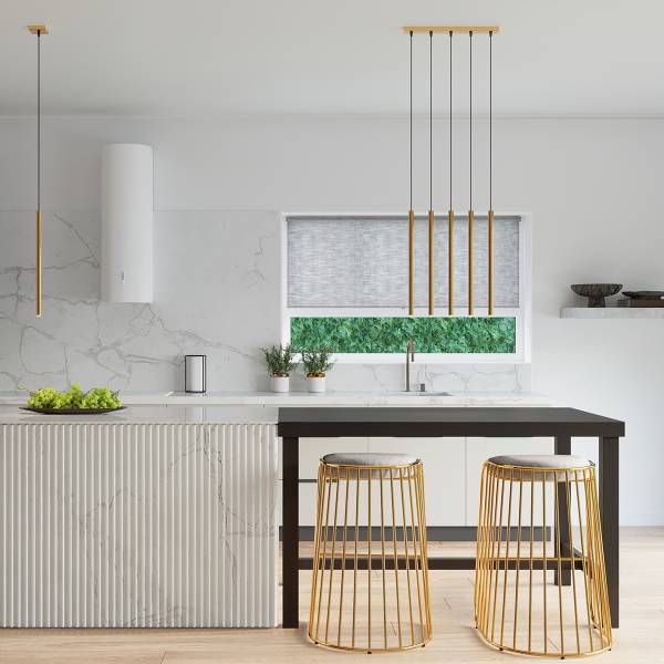 Pendelleuchten Pastelo LED 3000K Gold - Stahl - 4 x 120 x 4 cm