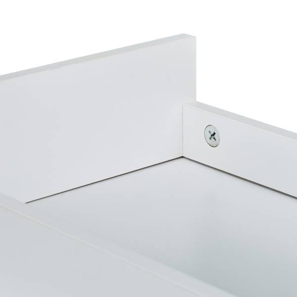 Rollbarer Nischenwagen Silber - Weiß - Stahl - 22 x 78 x 63 cm