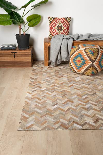 Handgefertigter Teppich Wüstenberge Beige - Textil - 160 x 230 x 1 cm