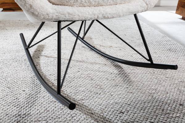 Schaukelstuhl SCANDINAVIA SWING Weiß - Polyester - 77 x 99 x 115 cm