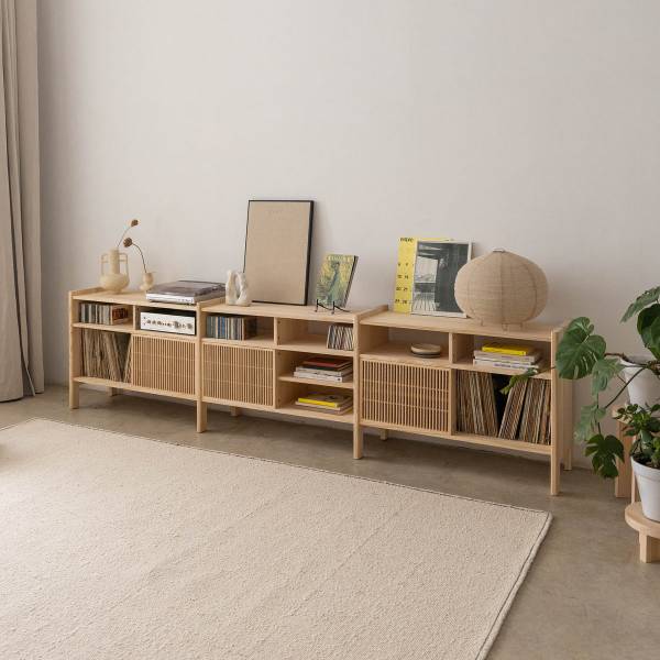 Sideboard Mesquida Groß Braun - Kiefer - 300 x 75 x 42 cm