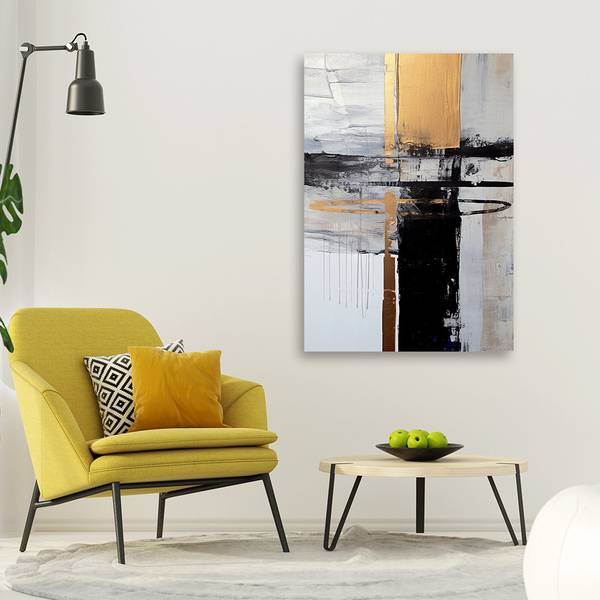 Tableau déco abstraction glamour 70 x 100 cm