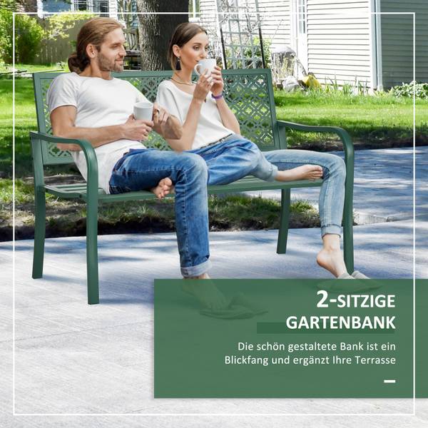 Gartenbank 84G-043V00DG Hochglanz Grün