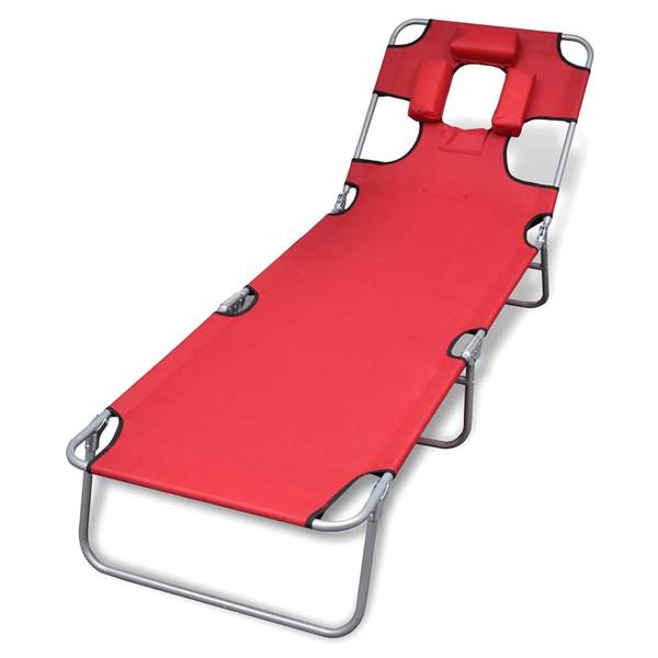 Sonnenliege 3005315 Rot - Stahl - 58 x 27 x 189 cm