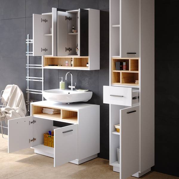 Vicco Coiffeuse Blanc 190cm avec tabouret | Castorama