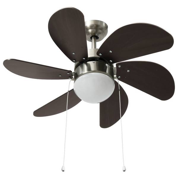 Ventilateur de plafond 3006465 Marron - Chrome - 76 x 43 x 76 cm