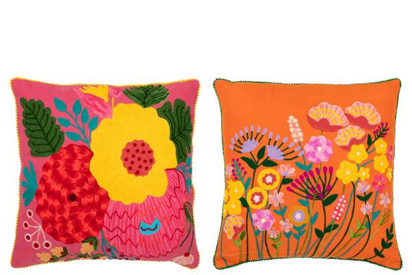 Kissen Mexican Fiesta (2er Set) Textil - 45 x 2 x 45 cm