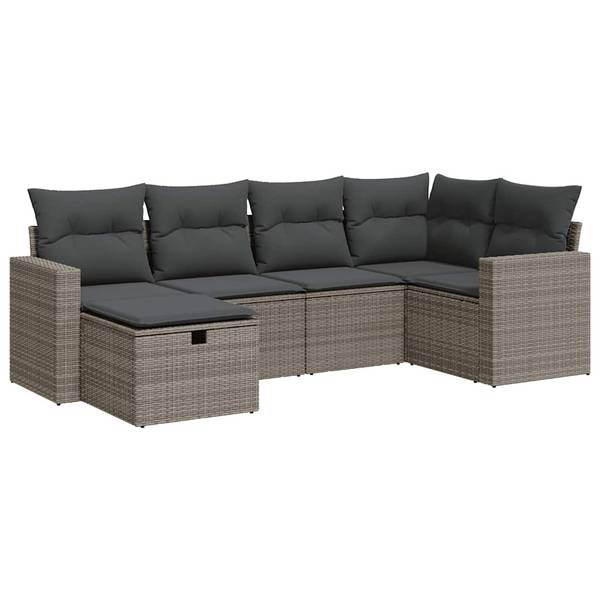 Garten-Lounge-Set 3036420-4 (6-teilig) Grau