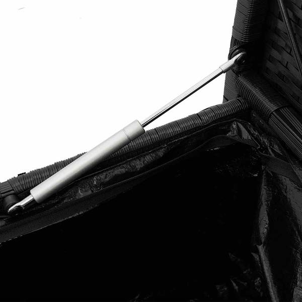 Tuinbank Tuinopbergbank 3044405 zwart - wit - staal - 111 x 87 x 56 cm