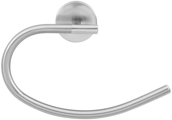 vernickelter Handtuchhalter Handtuchring Grau - Glas - 7 x 22 x 27 cm