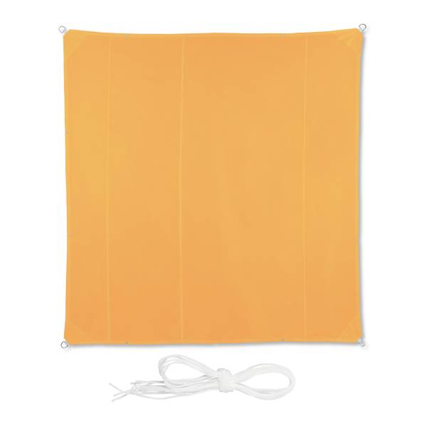 Gelbes Sonnensegel quadratisch Gelb - Polyester - 500 x 1 x 500 cm