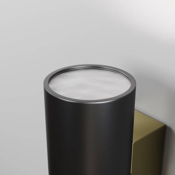 Wandleuchte Bowery Schwarz - Aluminium - 10 x 18 x 7 cm