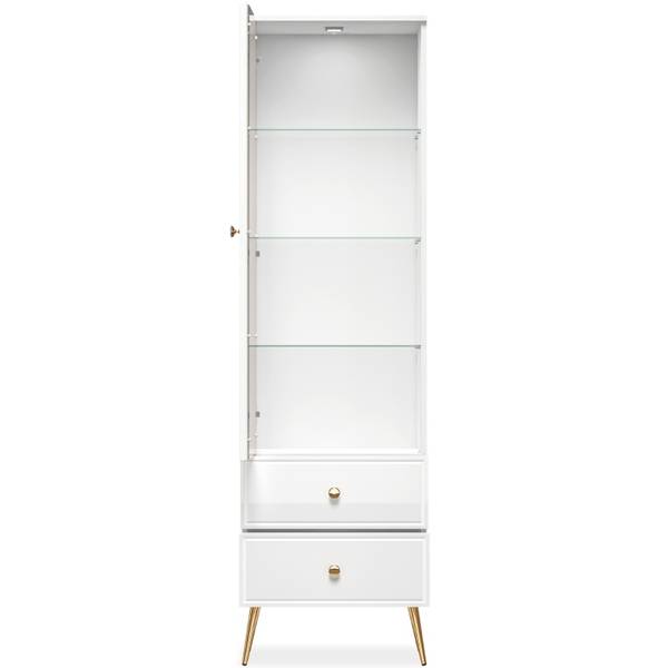 Armoire vitrine ISORIA Blanc - ABS - 55 x 190 x 40 cm