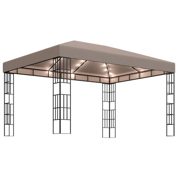 Gartenpavillon 3007852 Grau - Polyester - Stahl - 400 x 260 x 400 cm