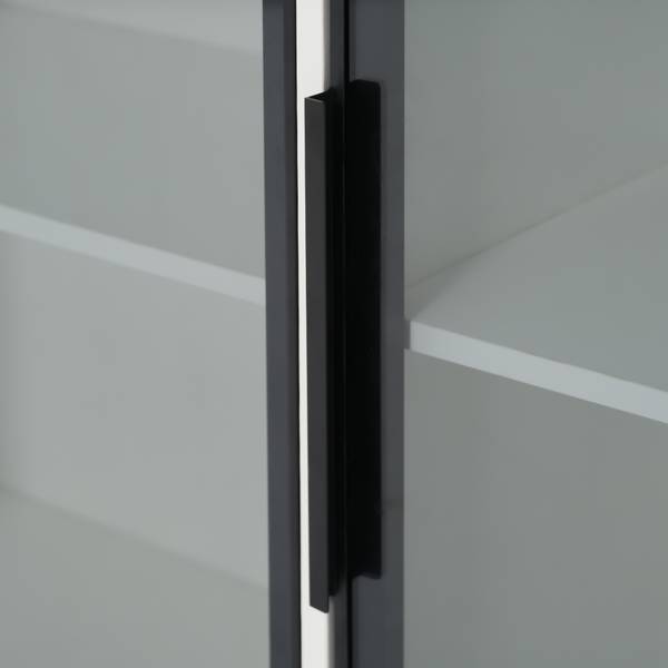 Vitrinekast BAGLA25 Ⅱ wit - plaatmateriaal op houtbasis - 120 x 30 x 120 cm