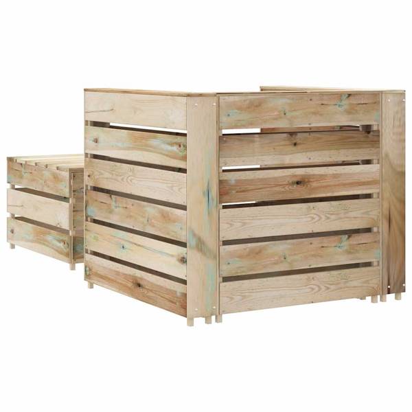 Garten-Lounge-Set 3011726-4 (2-teilig) Braun - Kiefer - 60 x 37 x 62 cm