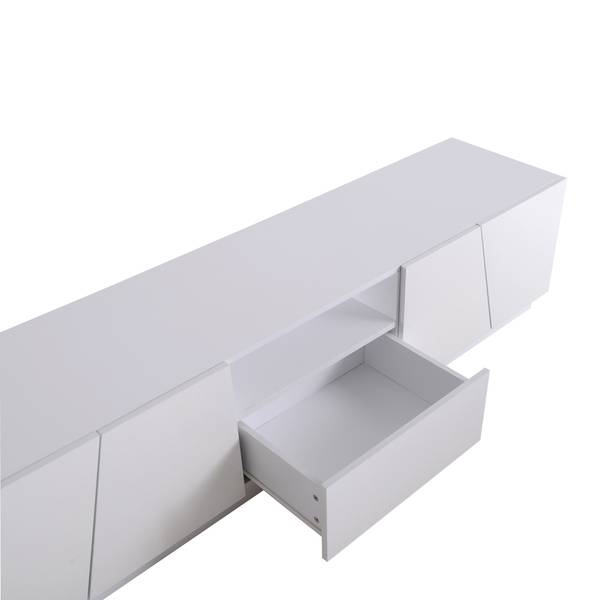 TV-laagplank DianaⅡ wit - plaatmateriaal op houtbasis - 170 x 42 x 37 cm