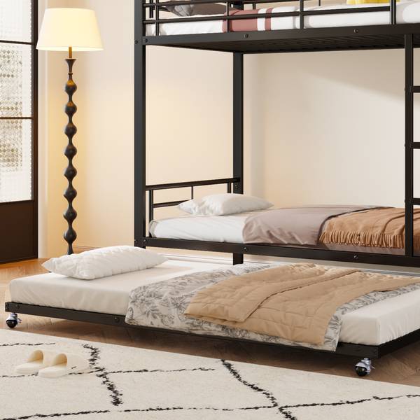 Etagenbett  Eos Ⅵ Schwarz - Metall - 95 x 160 x 204 cm
