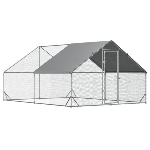 Geflügelgehege BB7113 Silber - Metall - 33 x 16 x 198 cm