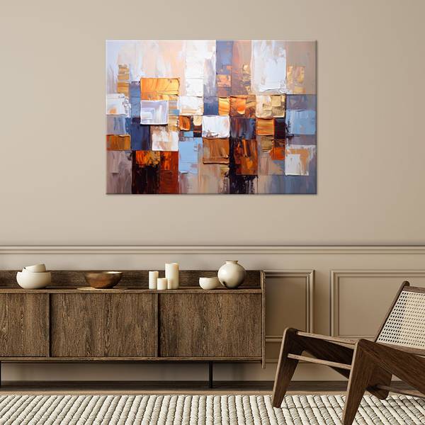 Canvas schilderij Geometrie 100 x 70 cm