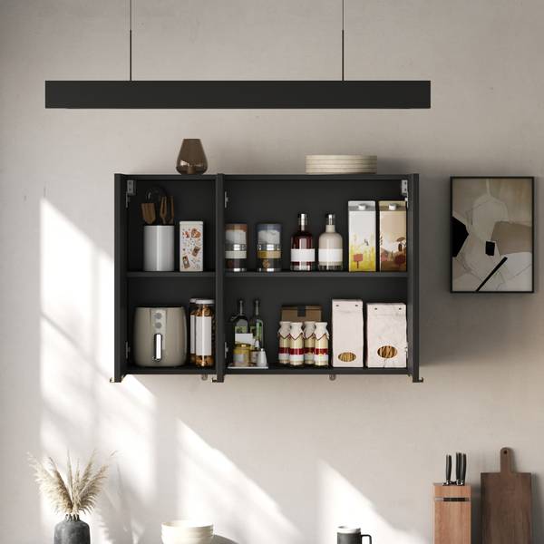 Küchen-Wandschrank SANSELIN Ⅱ Schwarz