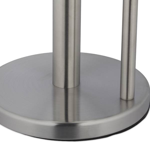Keukenrolhouder rvs staand zilver - roestvrij staal - 15 x 35 x 15 cm