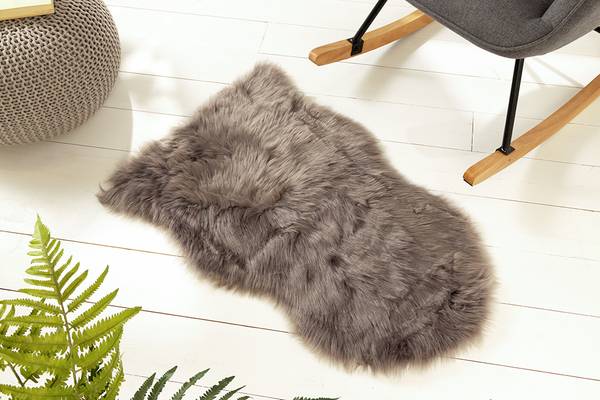 Kunstfell DOLLY Grau - Polyester - 85 x 1 x 50 cm