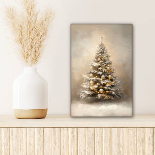 CANVAS SCHILDERIJ Kerst 20 x 30 cm