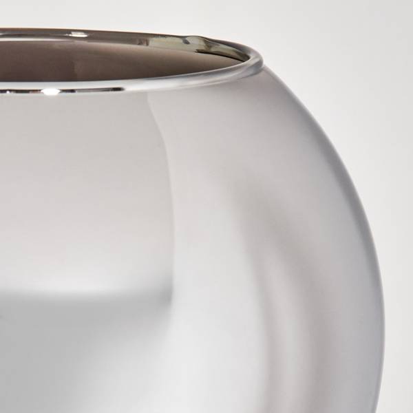 Stehlampe Cesaro Grau - Silber - Aluminium - Klarglas - 17 x 147 x 83 cm