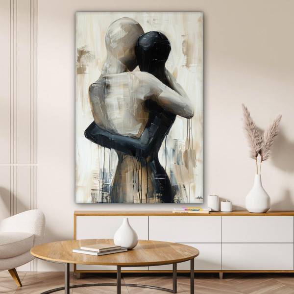 TABLEAU SUR TOILE Amour 80 x 120 cm