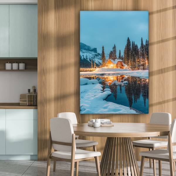 LEINWANDBILD Winterlandschaft 90 x 140 cm