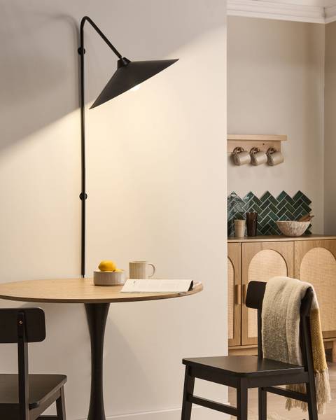 Wandlamp NENTON zwart - metaal - 60 x 120 x 45 cm