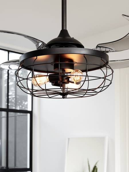 Deckenventilator Industri Schwarz