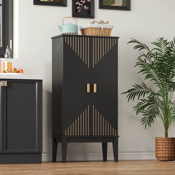 Buffetschrank WoodyLine Ⅴ Schwarz - Holzwerkstoff - 59 x 120 x 30 cm