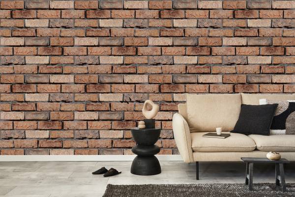 VLIES TAPETE Rolle Steinoptik Ziegel 3D Beige - Braun - Grau - Orange - Papier - 50 x 1000 x 1000 cm