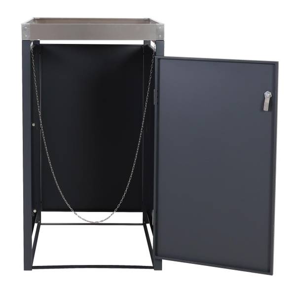 Afvalbakbekleding J82 (1 stuk) bruin - staal - 68 x 125 x 80 cm