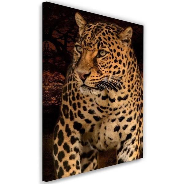 Wandbild foto eines leoparden 80 x 120 cm