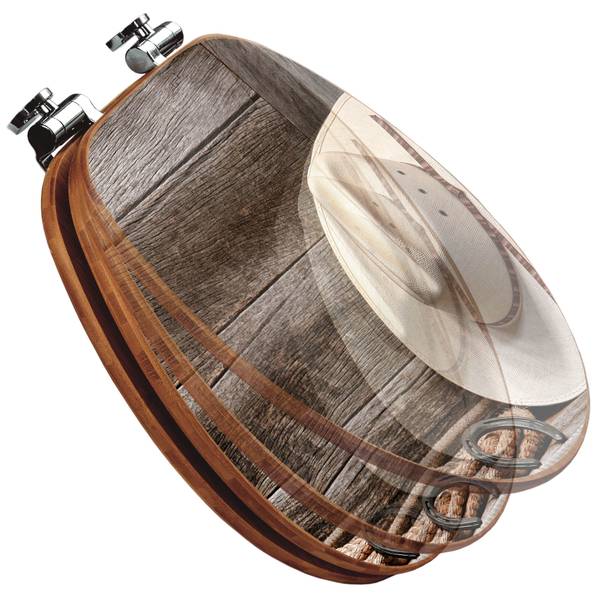 WC-Sitz mit Absenkautomatik Linedance Se Braun - Bambus - Holzwerkstoff - 38 x 5 x 49 cm