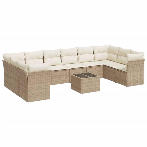 Loungeset 3035193-2 (11-delig) beige - crèmekleurig - wit