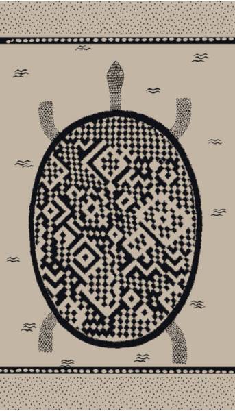 Strandtuch Turtle Beige - Textil - 90 x 1 x 160 cm
