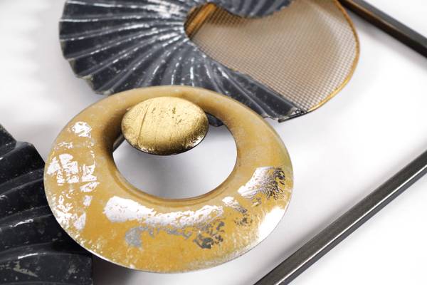 Metallbild SEASHELL3D Grau - Metall - 4 x 28 x 75 cm