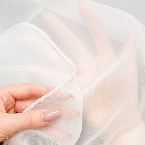Wellengardine Voile Weiß - Textil - 300 x 1 x 245 cm