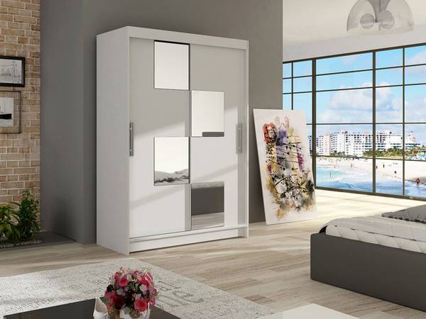 Kleiderschrank Miami III Weiß