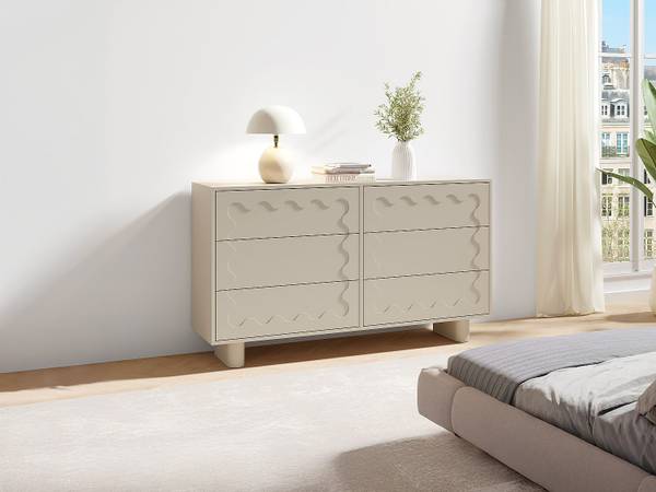 Kommode ANEZA Beige - Holz teilmassiv - 140 x 80 x 38 cm